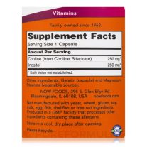 NOW Choline & Inositol 500 mg